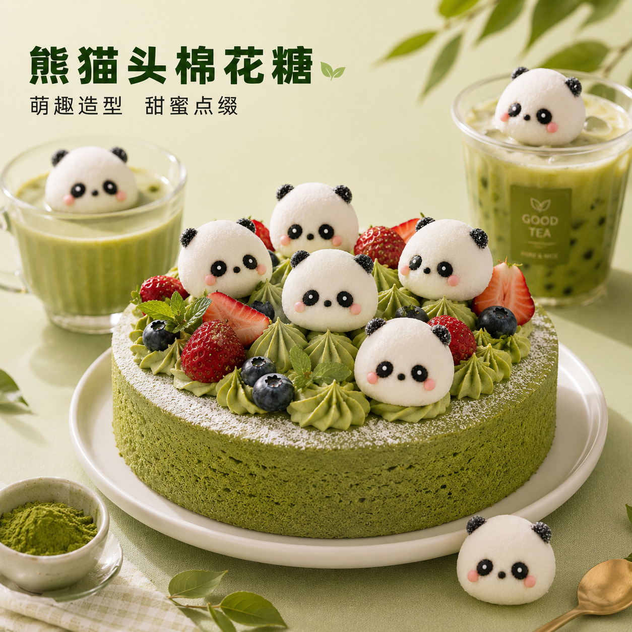 熊猫棉花糖造型 8