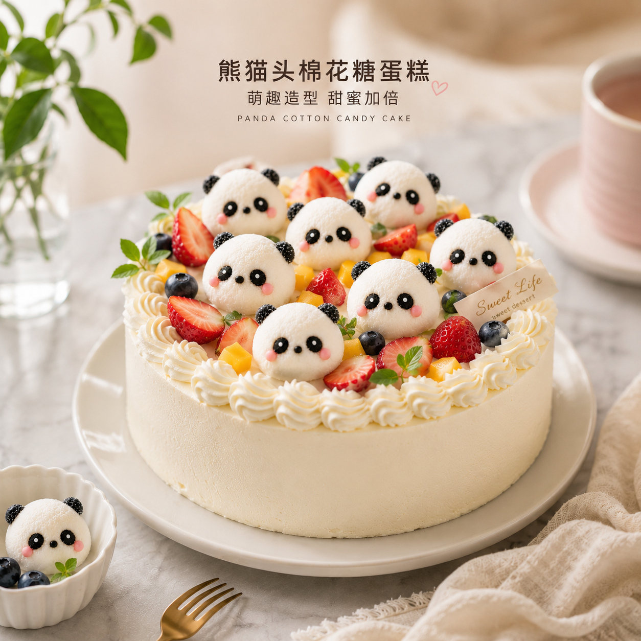 熊猫棉花糖造型 4